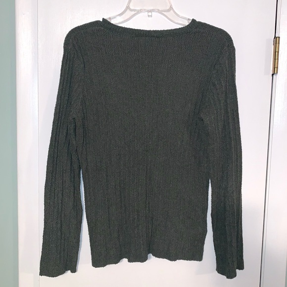 Croft&barrow green v-neck sweater size Large - Picture 2 of 4